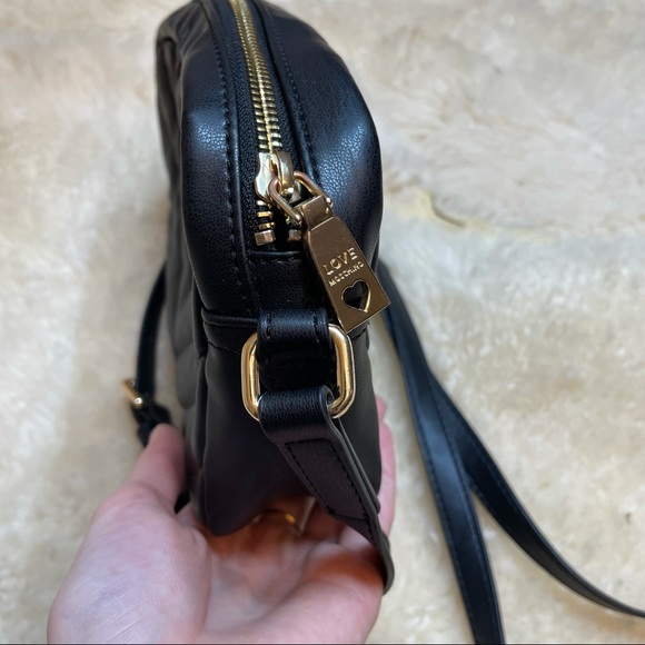 Love Moschino Black Heart Studded Crossbody Bag - Picture 4 of 10